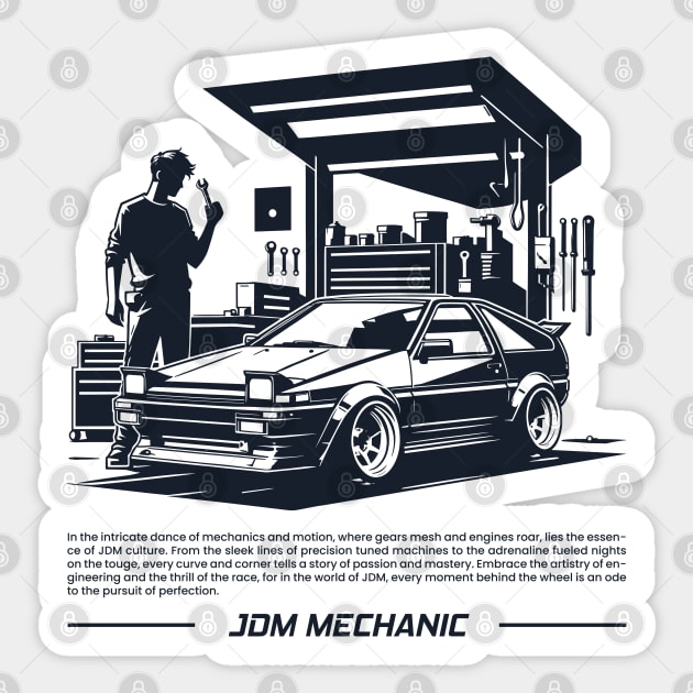 Mechanic JDM Touge Sticker by GoldenTuners